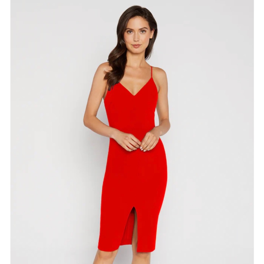 Likely size 8 red Brooklyn dress.